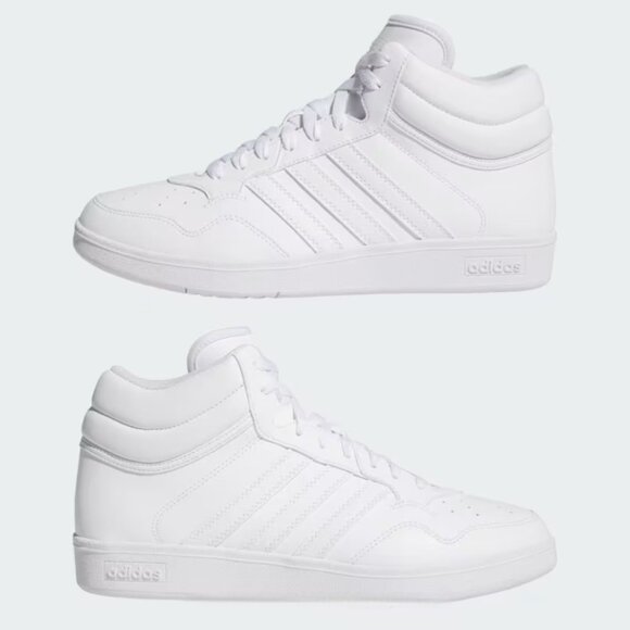 NWB- Adidas "HOOPS 4.0" MID SHOES- Cloud White on White- Men, Size:11 - Picture 1 of 12